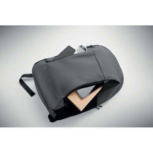 Plecak na laptop 15" z PU Kamienny Szary MO2684-15 (9)