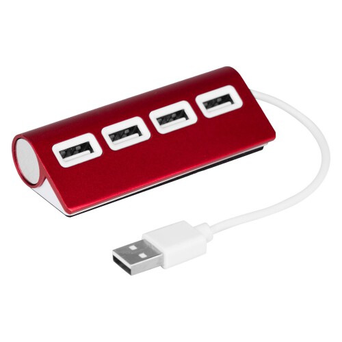 Hub USB czerwony V3447-05 (1)
