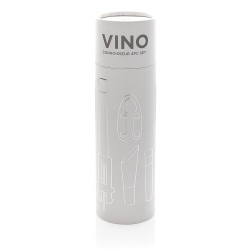 Zestaw akcesoriów do wina Vino Connoisseur, 4 el. srebrny P911.032 (8)