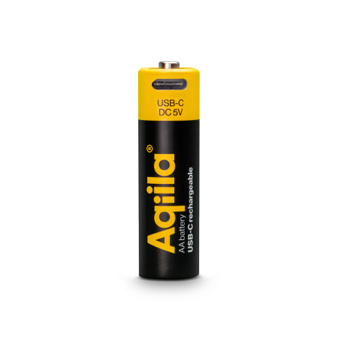 Aqiila – akumulatory AA USB-C o pojemności 2000 mAh, zestaw 4 sztuk Czarny LT45209-N0002 (4)