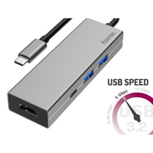 Hub USB, USB-C, HDMI Hama