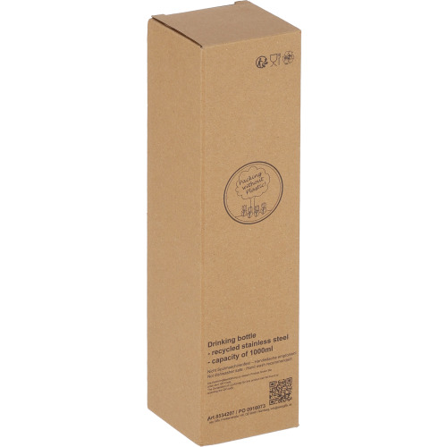 Butelka stalowa z recyklingu DENIZIL 1000 ml Szary 534207 (6)