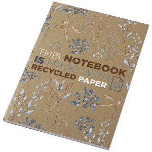 Notatnik A5 Novella Austen z miękką okładką z materiału z recyklingu, papier pakowy — 50 kartek 