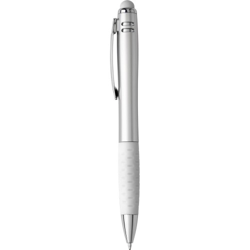 Długopis, touch pen z lampką biały V1796-02 