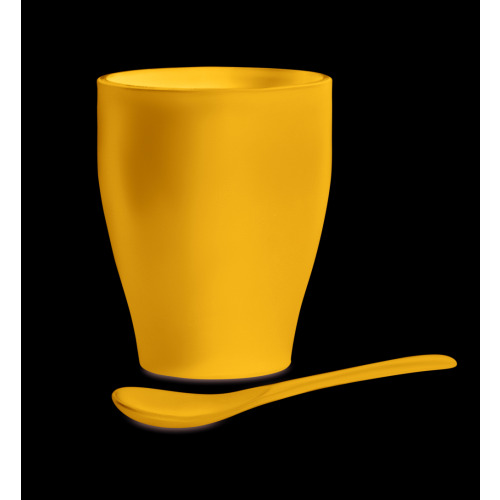 Kubek z łyżeczką, 300 ml Granatowy MO6255-04 (3)