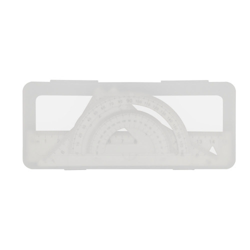 Zestaw szkolny, linijki, 2 ekierki i kątomierz | Kaulana Szary VA054-19 (4)