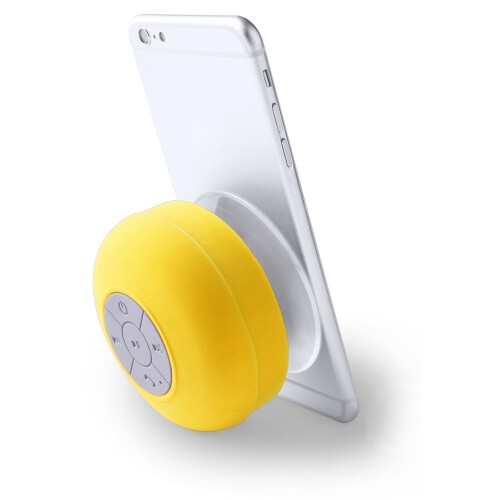 Głośnik Bluetooth, stojak na telefon żółty V3518-08 (2)
