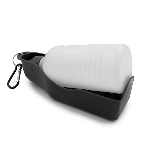 Butelka podróżna dla psa 250 ml, miska na wodę z karabińczykiem | Maud Czarny V0020-03 (3)