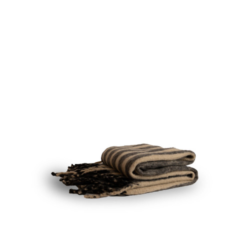 Koc Throw Edien, czarny/beżowy Czarny 5219800401-00--00 