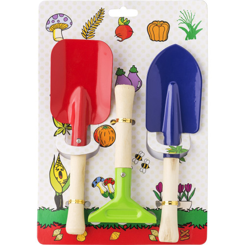 Zestaw ogrodowy, łopatka, grabki, szpadel Wielokolorowy V8652-99 (2)