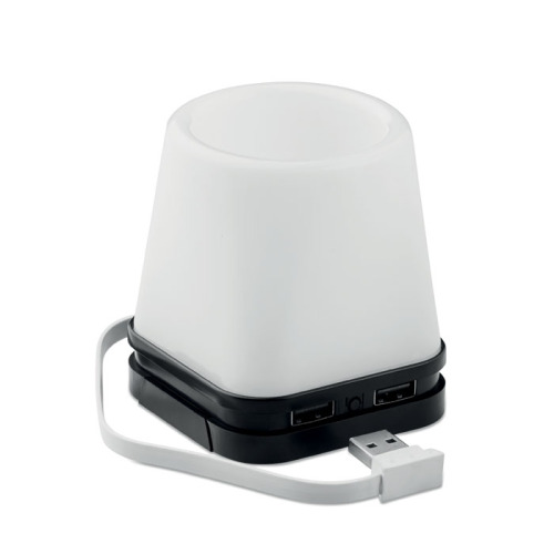Hub USB-pojemnik na długopisy Czarny MO9317-03 