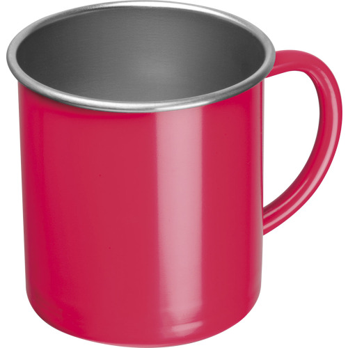 Kubek stalowy 350 ml TREZZO Czerwony 438005 