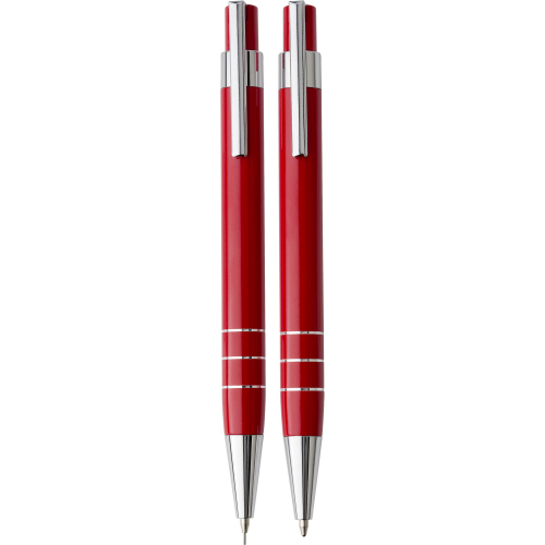 Zestaw piśmienny, ołówek mechaniczny i długopis czerwony V1559-05 (2)
