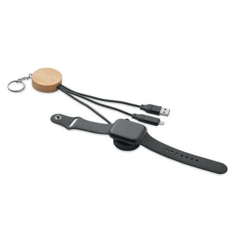 Brelok z kablem 4 w 1 60W Czarny MO2451-03 (1)