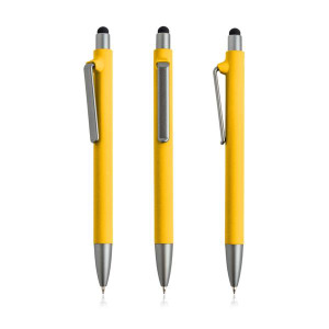 Dlugopis Soft Touch z recyklingowanego plastiku / Soft RPP Żółty