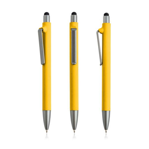 Dlugopis Soft Touch z recyklingowanego plastiku / Soft RPP Żółty IP13159622 