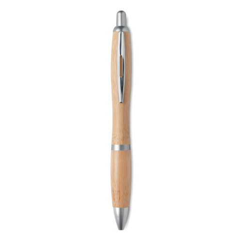 Długopis z bambusa srebrny mat MO9485-16 