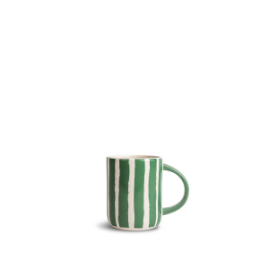 Kubek Liz Stripe, zielony/biały