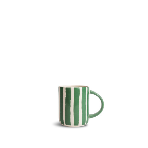 Kubek Liz Stripe, zielony/biały Biały 5283907512-00--00 (1)