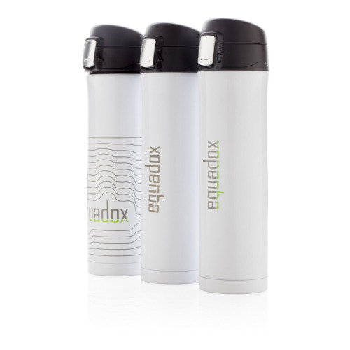 Kubek termiczny 450 ml Biały, czarny P433.993 (7)