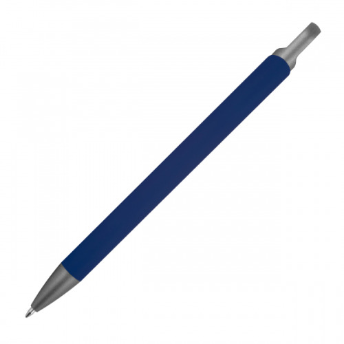 Długopis z aluminium z recyklingu, półżelowy KAROLINE Granatowy 1444044 (4)
