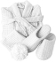 Zestaw kąpielowy, szlafrok, myjka i kapcie biały V7143-02  thumbnail