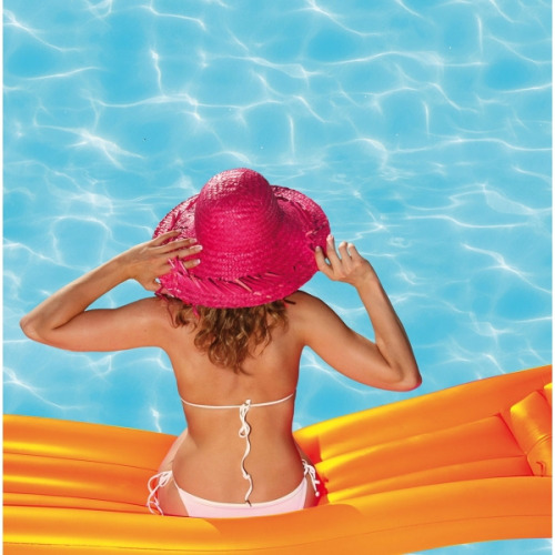 Materac dmuchany LONG BEACH Pomarańczowy 104110 (1)