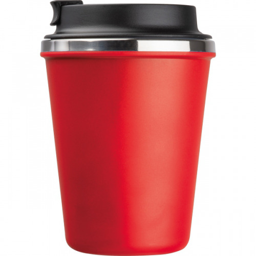 Kubek termiczny 350 ml z powłoką z recyklingu METODY Czerwony 8496205 (4)