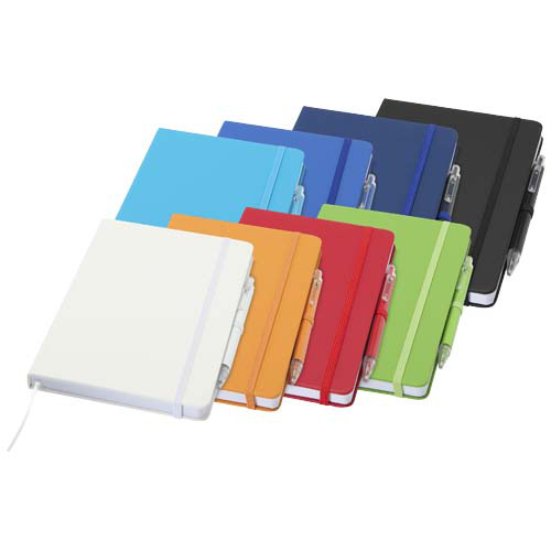 Zestaw Spectrum: długopis i notes A5 wykonany z materiałów z recyklingu Czarny 10740290 (5)