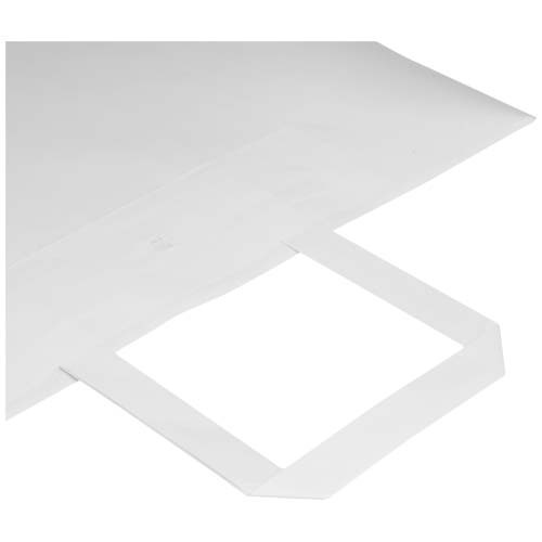 Kraft torba papierowa 80–90 g/m2 z płaskimi uchwytami — 32 x 17 x 39 cm Biały 1PQ01101 (4)