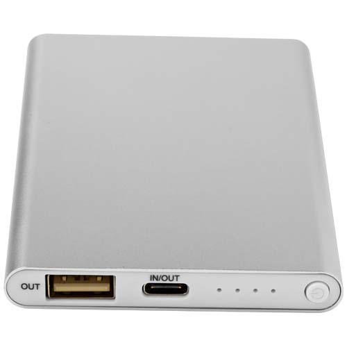 Pep powerbank o pojemności 4000 mAh Type-C z aluminium pochodzącego z recyklingu Srebrny 12438081 (5)