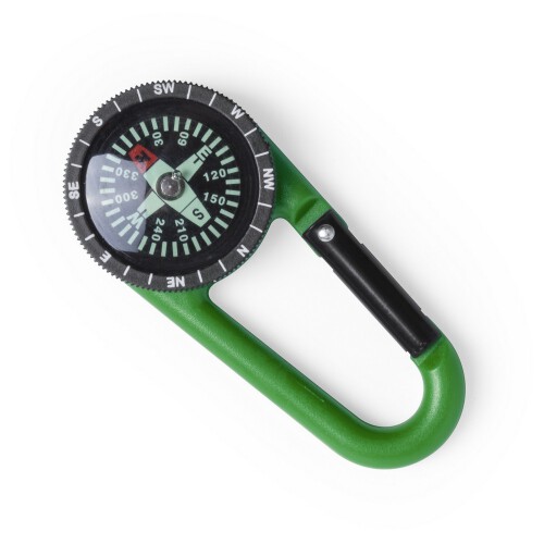 Kompas z karabińczykiem zielony V8682-06 (1)