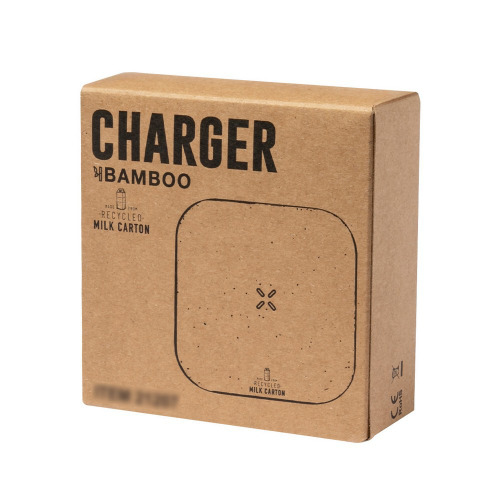 Ładowarka bezprzewodowa 15W ze zrecyklingowanych kartoników po mleku Biały V2005-02 (4)