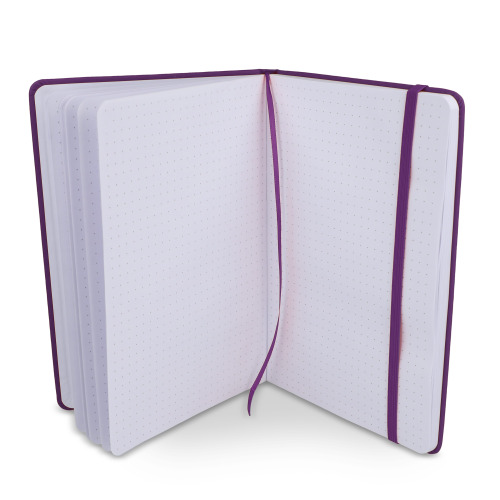 Notatnik A5 PU z kartkami papieru w kropki Purpurowy LT92064-N0072 (1)