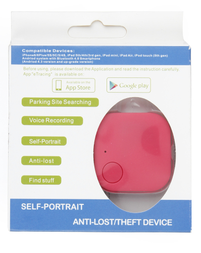 Lokalizator przedmiotów z wyzwalaczem Bluetooth 4,0 Różowy EG 021511 (1)