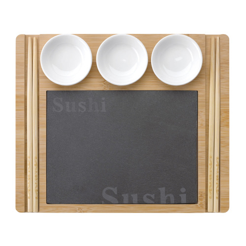 Bambusowy zestaw do serwowania sushi Drewniany LT94527-N0093 (2)