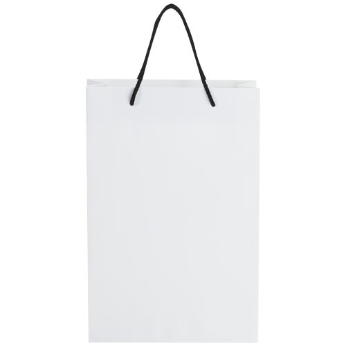 Ręcznie robiona torba z papieru integra z plastikowymi uchwytami – 24 x 9 x 36 cm Biały 1ZB01090 (2)