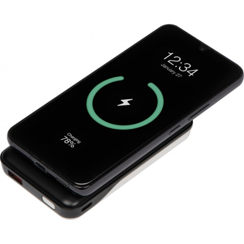 Power bank 10000 mAh z ładowarką indukcyjną VENTURA Czarny 399903 (5)