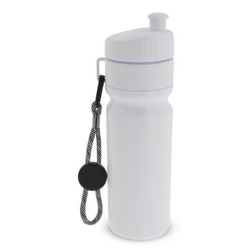 Bidon Sportowy Z Obwódka I Kolorowym Sznurkiem 750ml Biały / biały LT98736-N0101 (4)
