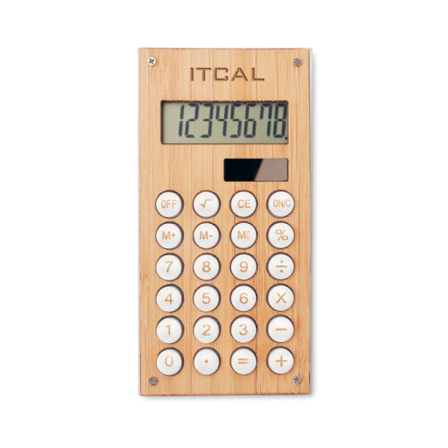 8-cyfrowy kalkulator bambusowy drewna MO6215-40 (2)