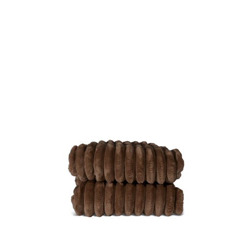 Koc ESTHER, ciemnobrązowy Ciemnobrązowy 5018631- 