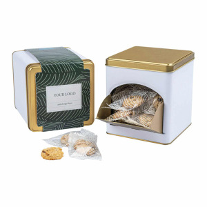 Toruńskie Pierniki - pierniki z logo w metalowej skrzyneczce