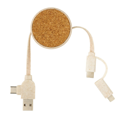Zwijany kabel do ładowania Khaki P302.369 (2)