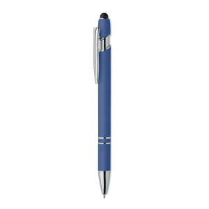 Długopis z rysikiem aluminium Niebieski