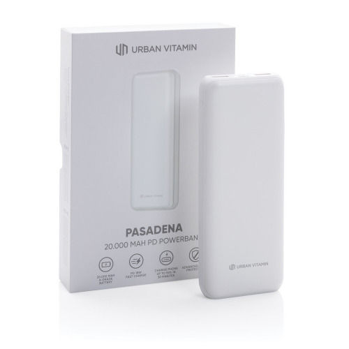 Szybki power bank 20000 mAh Urban Vitamin Biały P322.753 (9)