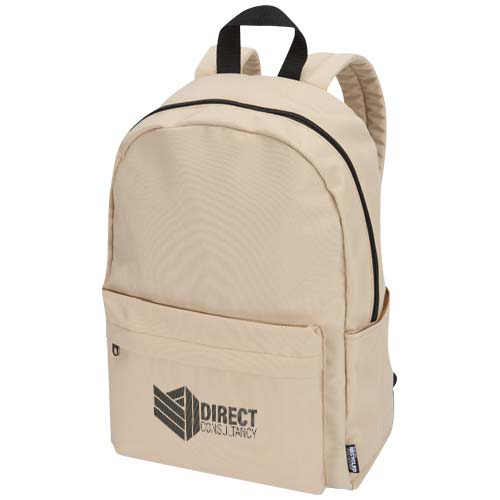 Byron plecak na 14-calowego laptopa o pojemności 16 l z recyklingu z certyfikatem GRS Oatmeal 13009607 (1)