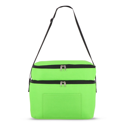 R-PET 600D Dwukomorowa torba chłodząca 30 x 20 x 24 cm 12L Jasnozielony LT95393-N0032 (7)
