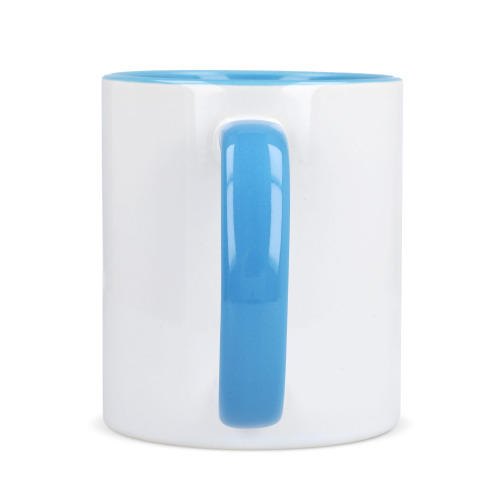 Kubek subli Oslo kolorowy w środku i uchwycie 300ml Biały / jasnoniebieski LT51164-N0112 (2)