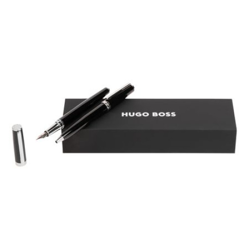 Zestaw upominkowy HUGO BOSS długopis i pióro wieczne - HSN2542A + HSN2544A Czarny HPBP254A 