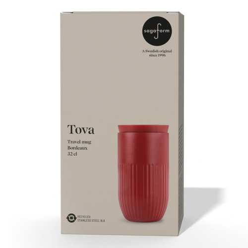 Kubek izolowany Sagaform Tova, 320 ml, szczelny, można myć w zmywarce Ciemnoczerwony LT52130-N0020 (2)